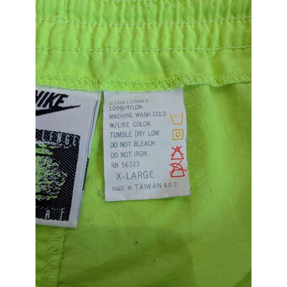Nike Challenge Court Andre Agassi Shorts Vintage 90's Sz X-Large Rare Neon Volt - Picture 11 of 16